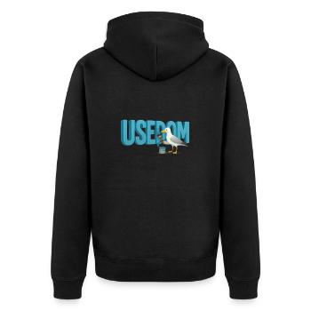 Une mouette peint magnifiquement Usedom - Veste à capuche bio Premium Unisexe - noir - Dos - Nico (187cm)