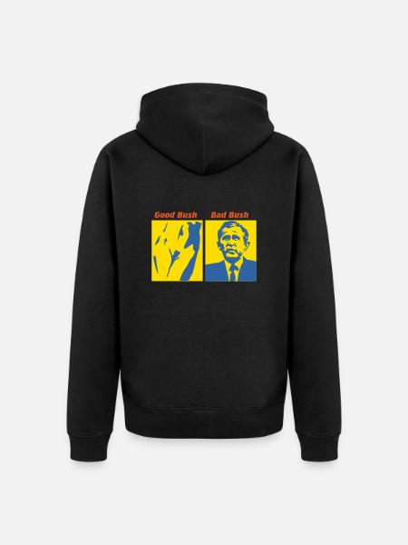 Good Bush - Bad Bush - Unisex Premium Bio Zip Hoodie - Schwarz