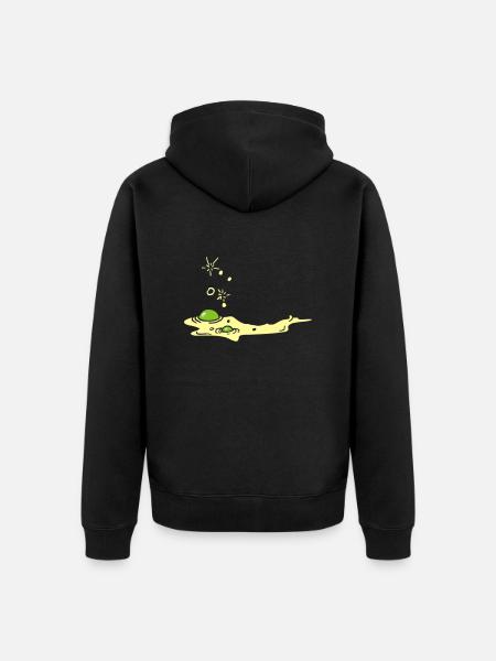 Slime goo / Schleim (2c) - Unisex Premium Organic Zip Hoodie - black