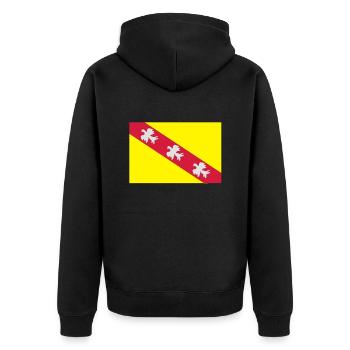 Drapeau Lorraine - Veste à capuche bio Premium Unisexe - noir - Dos - Nico (187cm)