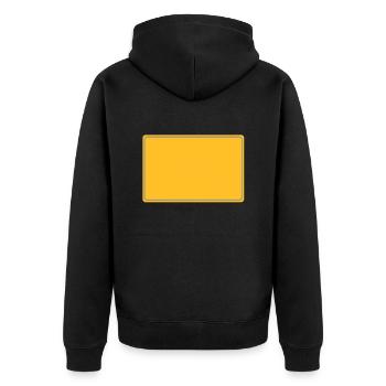 ortsschild - Unisex Premium Bio Zip Hoodie - Schwarz - Hinten - Nico (187cm)