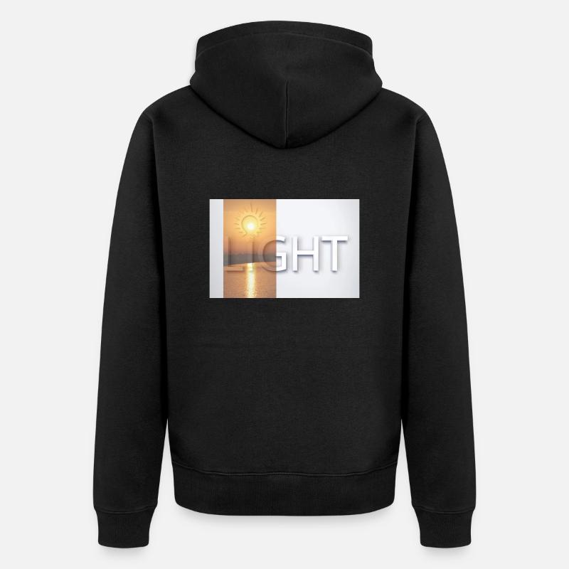 lumière - Veste à capuche bio Premium Unisexe - noir