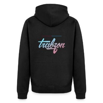 Trabzon 61 - Veste à capuche bio Premium Unisexe - noir - Dos - Nico (187cm)