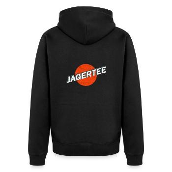 Jagerte Cocktail Vintage Lettrage Logo Retro - Veste à capuche bio Premium Unisexe - noir - Dos - Nico (187cm)