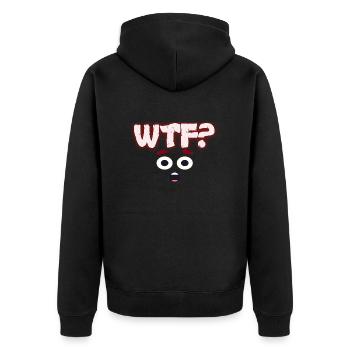 Wtf - Veste à capuche bio Premium Unisexe - noir - Dos - Nico (187cm)