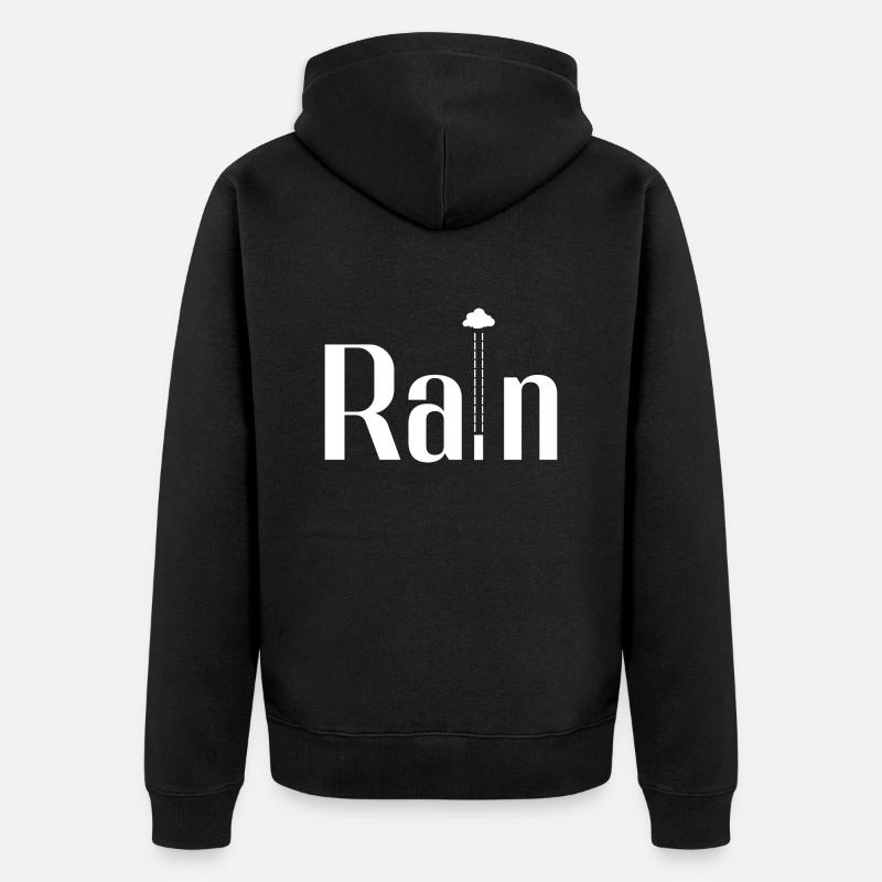 rain pluie original design - Veste à capuche bio Premium Unisexe - noir
