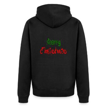 Joyeux Noël. Joyeux Noël - Veste à capuche bio Premium Unisexe - noir - Dos - Nico (187cm)