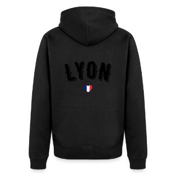Lyon - Veste à capuche bio Premium Unisexe - noir - Dos - Nico (187cm)