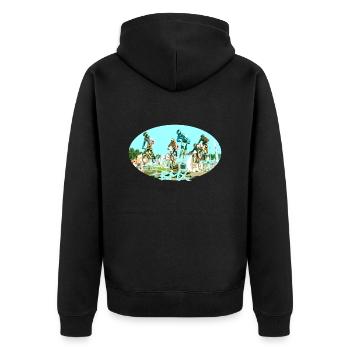 bmx race - Veste à capuche bio Premium Unisexe - noir - Dos - Nico (187cm)