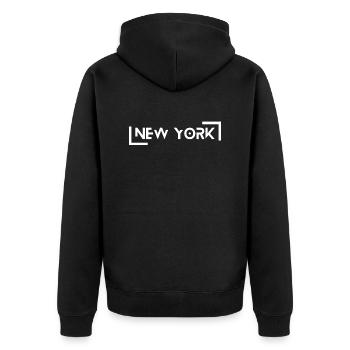 New York - Veste à capuche bio Premium Unisexe - noir - Dos - Nico (187cm)