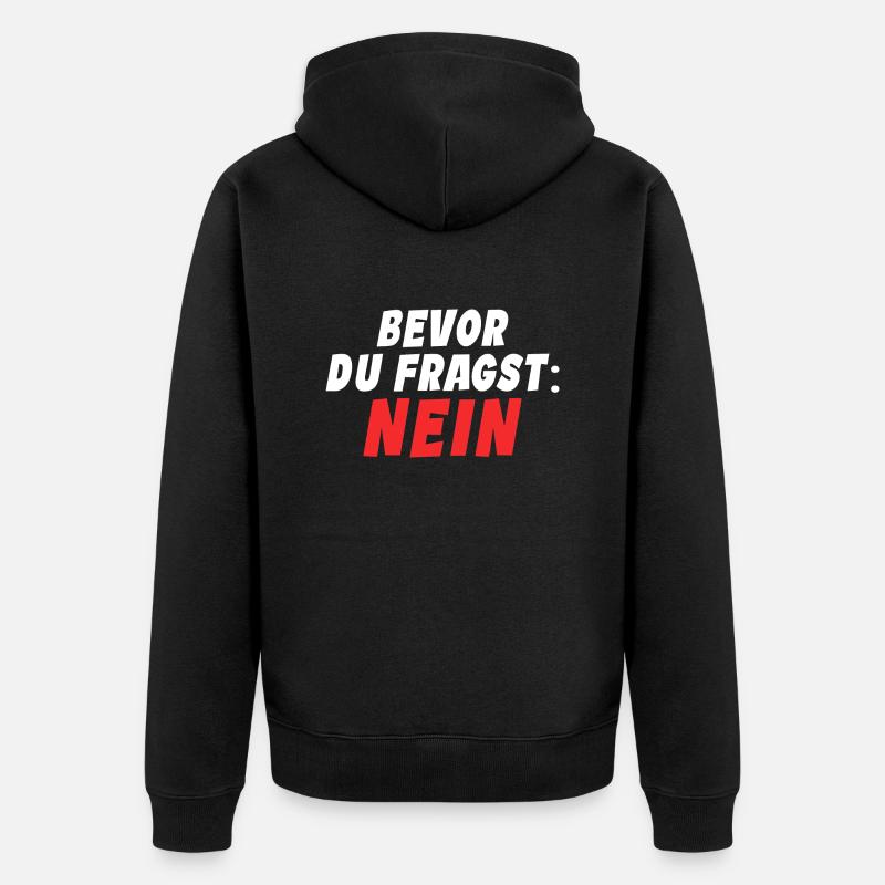 Klarer Durchblick - Unisex Premium Bio Zip Hoodie - Schwarz