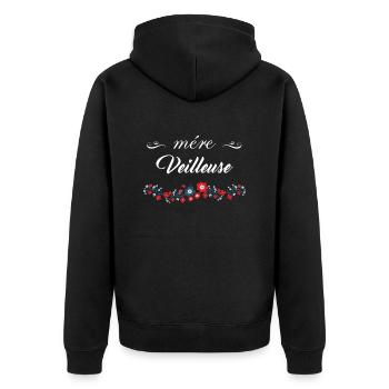 Mere Veilleuse - tshirt - the original - Veste à capuche bio Premium Unisexe - noir - Dos - Nico (187cm)