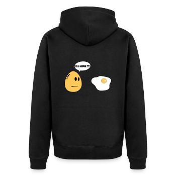 Beautiful Mom Egg - Unisex Premium Organic Zip Hoodie - black - Back - Nico (187cm)