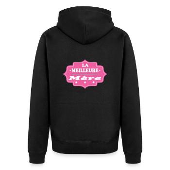 LA MEILLEURE Mère - Veste à capuche bio Premium Unisexe - noir - Dos - Nico (187cm)