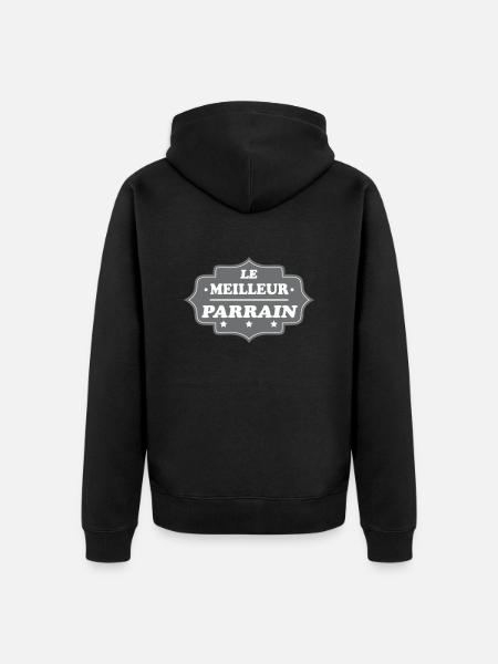 THE BEST SPONSOR - Unisex Premium Organic Zip Hoodie - black