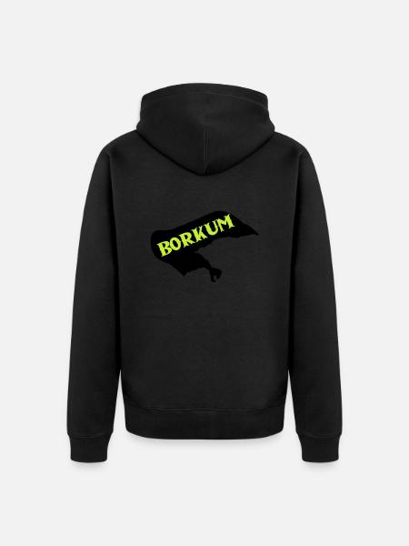 Borkum Island - Unisex Premium Organic Zip Hoodie - black