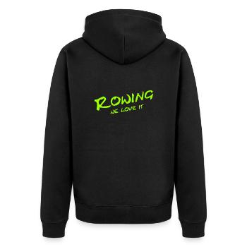 Aviron - On adore - Sport - Aviron Rower Rudern - Veste à capuche bio Premium Unisexe - noir - Dos - Nico (187cm)