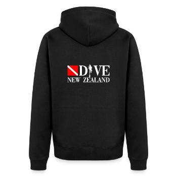 Plongée Nouvelle-Zélande - Neuseeland - Maori - Aotearoa - Veste à capuche bio Premium Unisexe - noir - Dos - Nico (187cm)