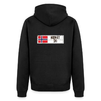 Ski Norvège - Veste à capuche bio Premium Unisexe - noir - Dos - Nico (187cm)