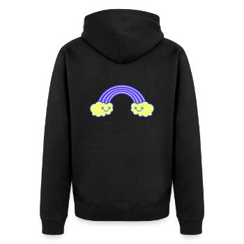 Arc-en-ciel - Veste à capuche bio Premium Unisexe - noir - Dos - Nico (187cm)