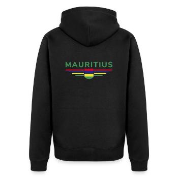 T-Shirt Ile Maurice – Island Fans & Lovers - Veste à capuche bio Premium Unisexe - noir - Dos - Nico (187cm)