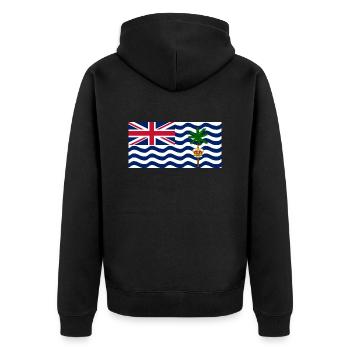 British Indian Ocean Territory - Unisex Premium Organic Zip Hoodie - black - Back - Nico (187cm)