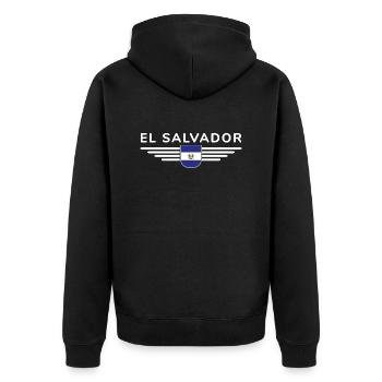 El Salvador T-Shirt Design - Veste à capuche bio Premium Unisexe - noir - Dos - Nico (187cm)