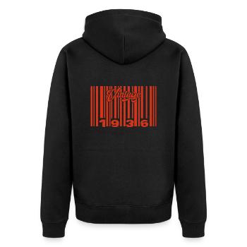 Vintage 1936 Born In 1936 89 Years Bar Code Anniversai - Unisex Premium Organic Zip Hoodie - black - Back - Nico (187cm)