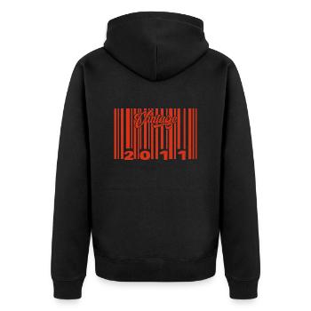 Vintage 2011 Born In 2011 14 Year Old Bar Code Anniversai - Unisex Premium Organic Zip Hoodie - black - Back - Nico (187cm)