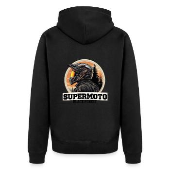 Black Forest Freedom – le design d’un casque de moto en rêve - Veste à capuche bio Premium Unisexe - noir - Dos - Nico (187cm)