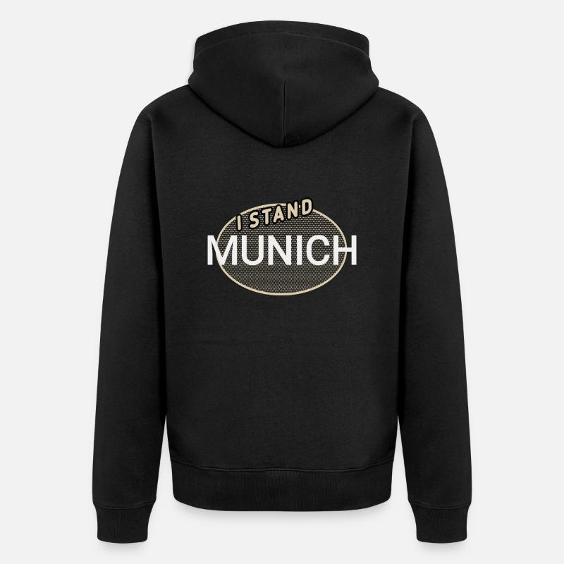 Je représente Munich - Veste à capuche bio Premium Unisexe - noir