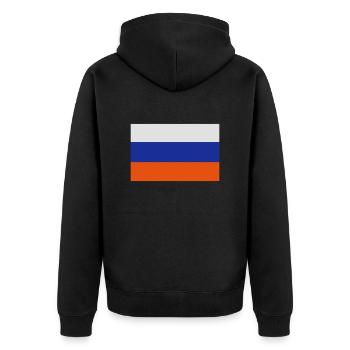 drapeau Russe - Veste à capuche bio Premium Unisexe - noir - Dos - Nico (187cm)