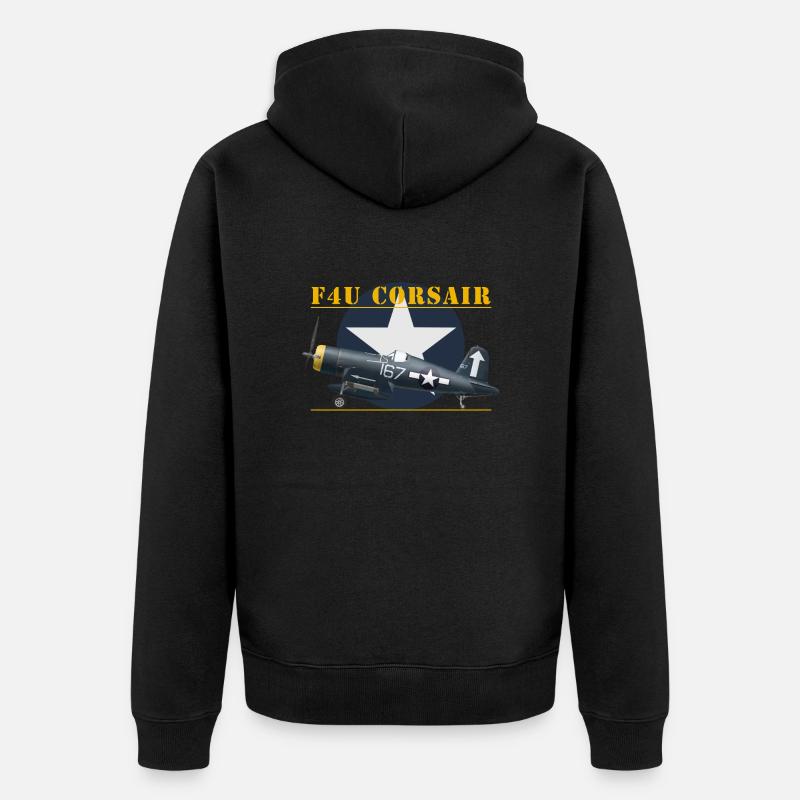 F4U Hedrick shirt design - Veste à capuche bio Premium Unisexe - noir
