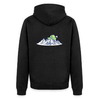 bavière allemagne chapeau bière montagnes hueg - Veste à capuche bio Premium Unisexe - noir - Dos - Nico (187cm)