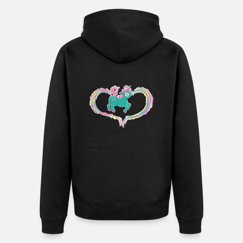 Unicorn - Veste à capuche bio Premium Unisexe - noir
