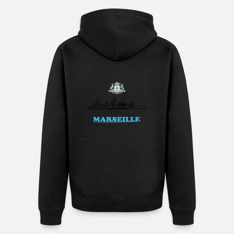 T.Shirt Marseille - Veste à capuche bio Premium Unisexe - noir