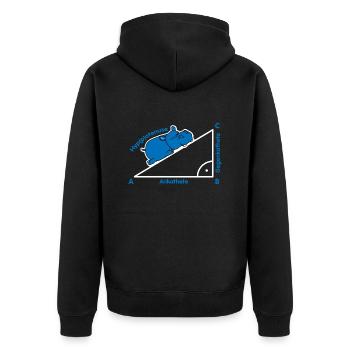 Mathématiques Humour Hypotenuse - Veste à capuche bio Premium Unisexe - noir - Dos - Nico (187cm)