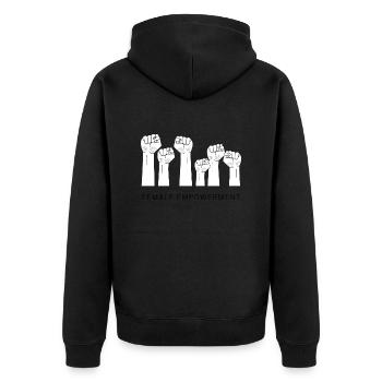 Female Empowerment - Unisex Premium Bio Zip Hoodie - Schwarz - Hinten - Nico (187cm)