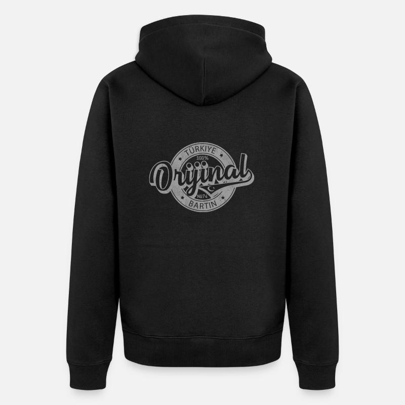 Bartin - Unisex Premium Bio Zip Hoodie - Schwarz