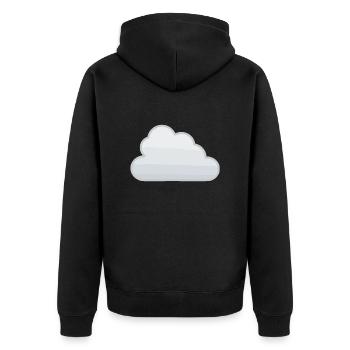Cloud Cloud Sky Gift Idea - Unisex Premium Organic Zip Hoodie - black - Back - Nico (187cm)
