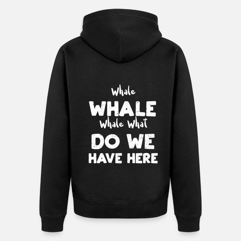 Baleine Baleine Baleine Qu’avons-nous... - Veste à capuche bio Premium Unisexe - noir