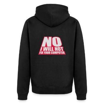 Ne pas réparer votre ordinateur - Veste à capuche bio Premium Unisexe - noir - Dos - Nico (187cm)