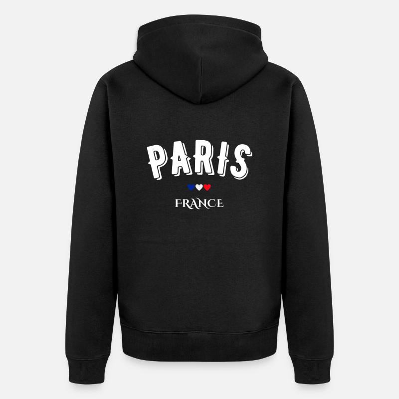 Paris Frankreich - Unisex Premium Bio Zip Hoodie - Schwarz