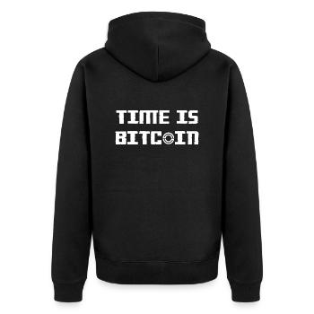 Bitcoin Trading Crypto Stocks - Veste à capuche bio Premium Unisexe - noir - Dos - Nico (187cm)