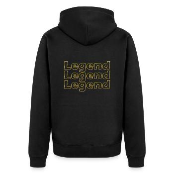 Legend Legend Legend Cadeau - Veste à capuche bio Premium Unisexe - noir - Dos - Nico (187cm)