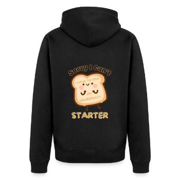 Désolé, je ne peux pas avoir à nourrir mon levain - Veste à capuche bio Premium Unisexe - noir - Dos - Nico (187cm)