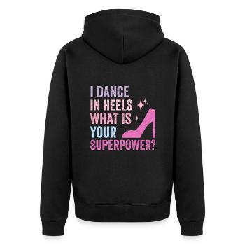 Dance Training Ballroom Couple Dance - Unisex Premium Organic Zip Hoodie - black - Back - Nico (187cm)