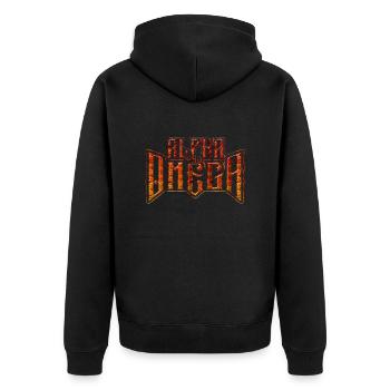 Ich bin Alpha und Omega Jesus Christus Hoffnung Bibel Glaube - Unisex Premium Bio Zip Hoodie - Schwarz - Hinten - Nico (187cm)