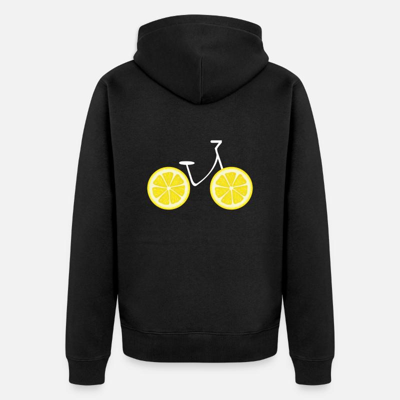 Vélo citron - idée cadeau vélo - Veste à capuche bio Premium Unisexe - noir