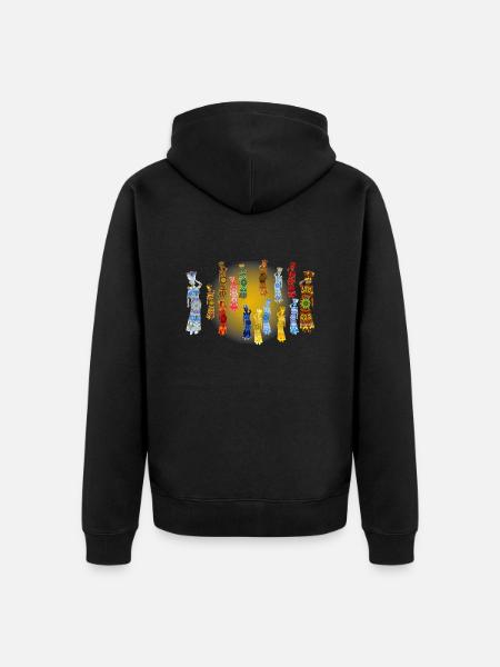 Tanzanian Lady 2023 02 - Unisex Premium Organic Zip Hoodie - black